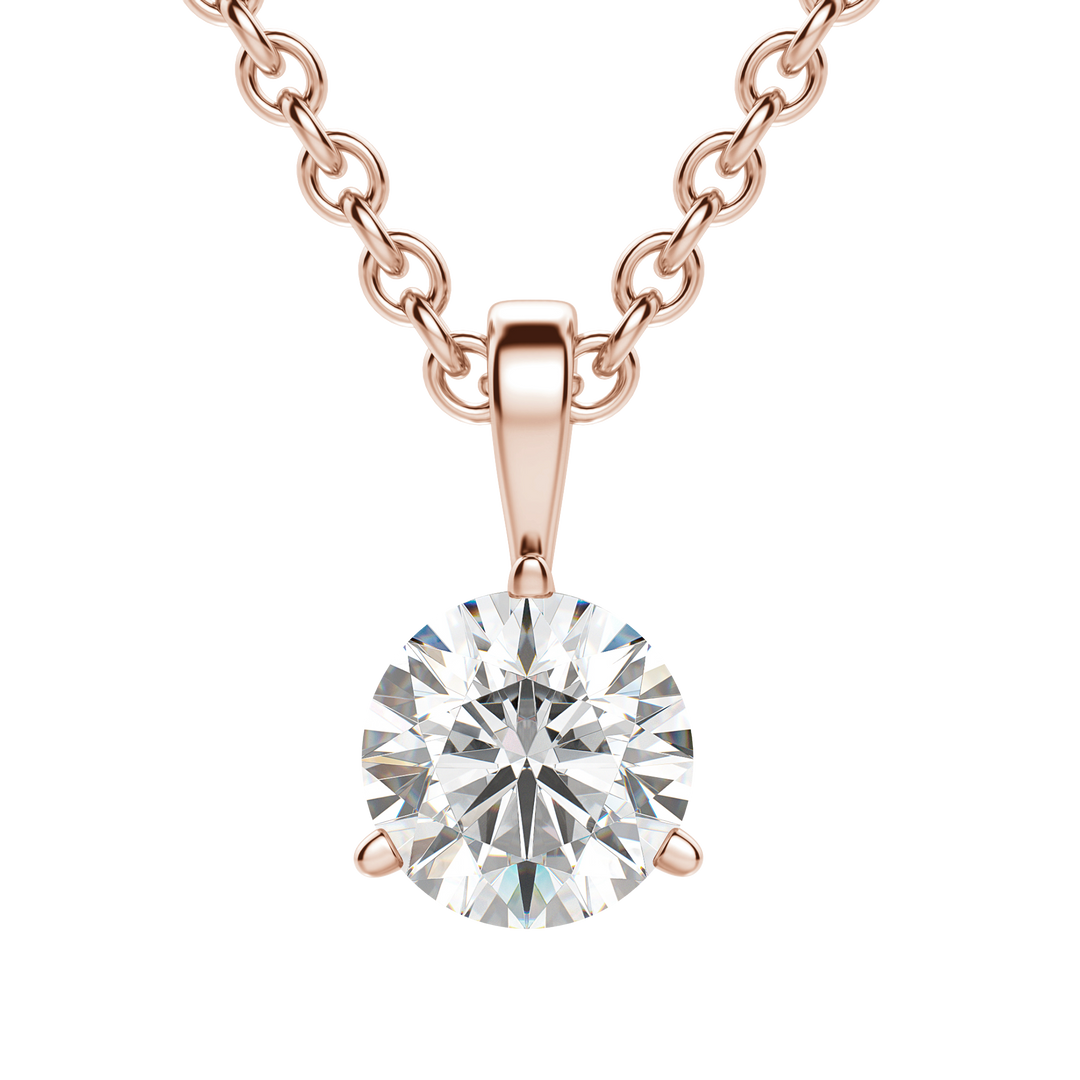 0.25CT- 1.50CT Round F-VS Lab Grown Diamond Solitaire Necklace