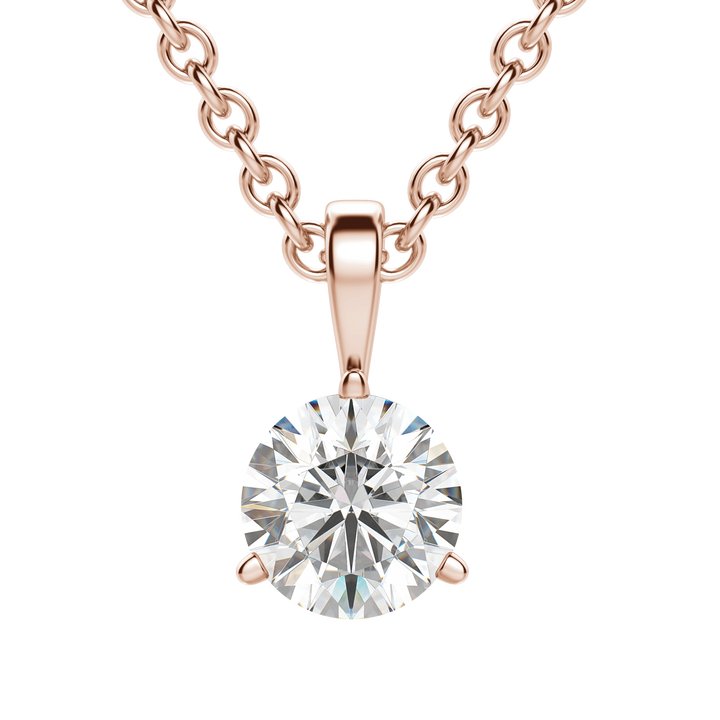 0.25CT- 1.50CT Round F-VS Lab Grown Diamond Solitaire Necklace