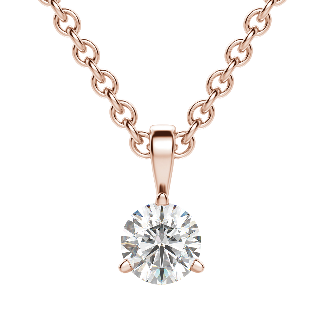 0.25CT- 1.50CT Round F-VS Lab Grown Diamond Solitaire Necklace