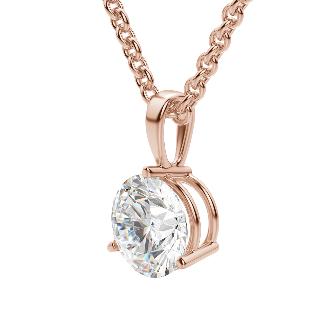0.25CT- 1.50CT Round F-VS Lab Grown Diamond Solitaire Necklace