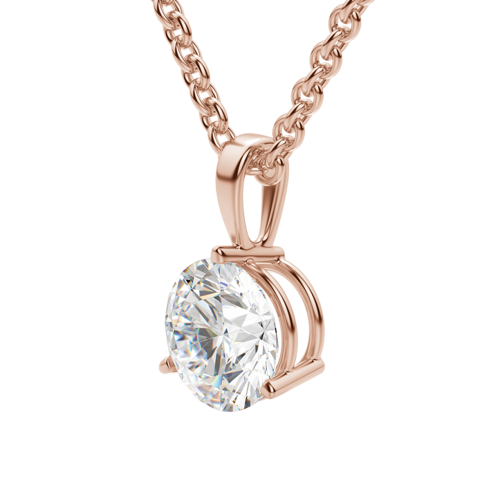 0.25CT- 1.50CT Round F-VS Lab Grown Diamond Solitaire Necklace