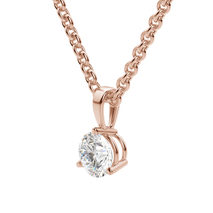 0.25CT- 1.50CT Round F-VS Lab Grown Diamond Solitaire Necklace