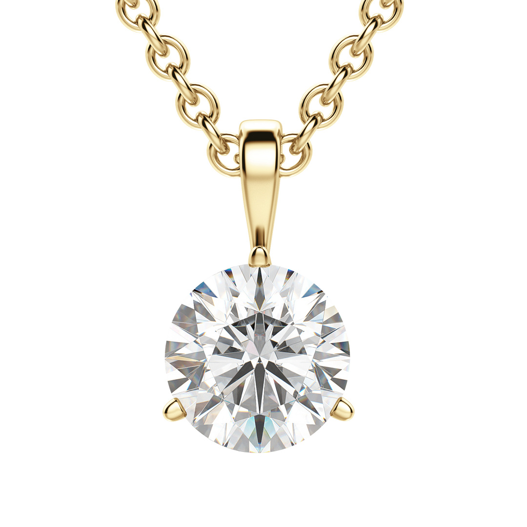 0.25CT- 1.50CT Round F-VS Lab Grown Diamond Solitaire Necklace