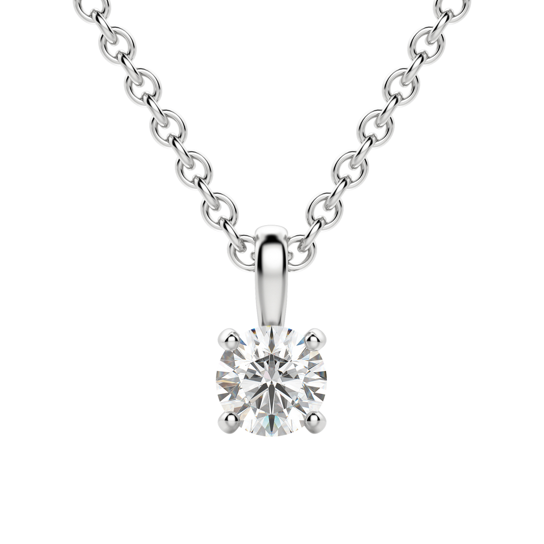 0.25CT - 1.50CT Round Solitaire F-VS Lab Grown Diamond Necklace