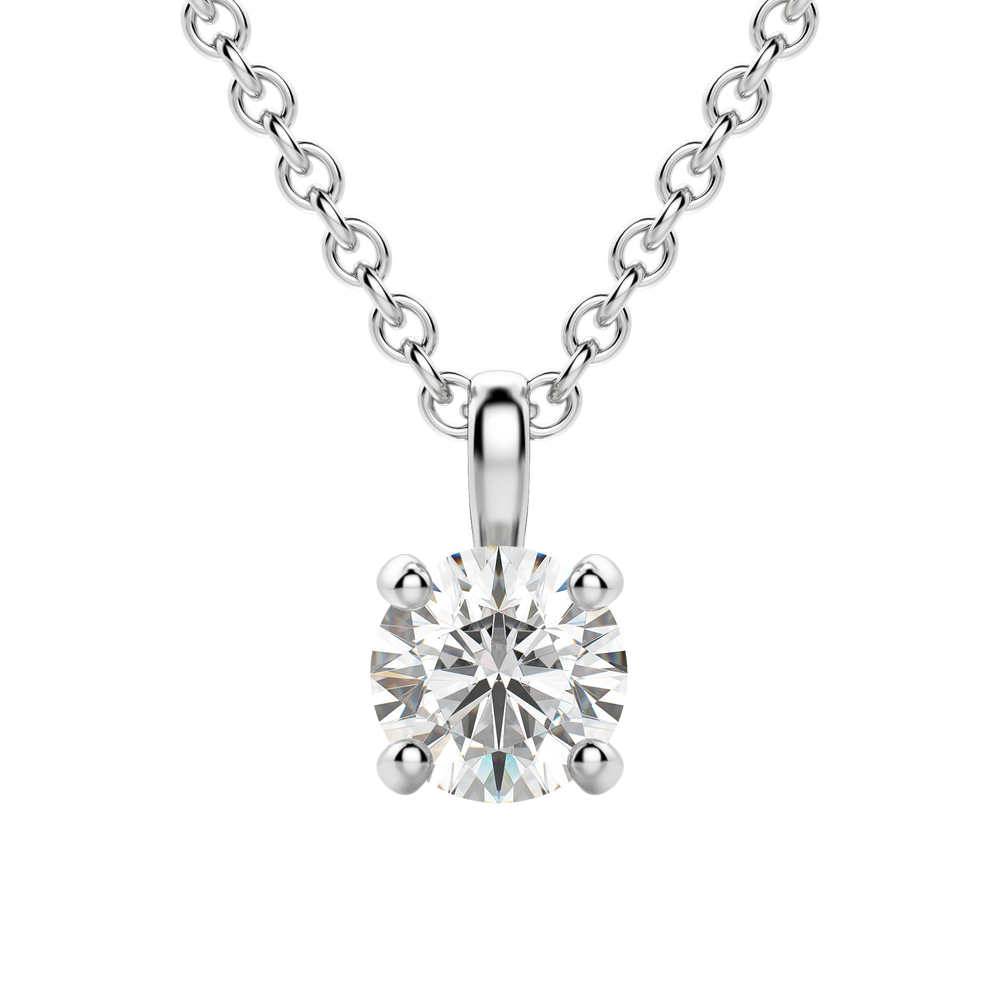 0.25CT - 1.50CT Round Solitaire F-VS Lab Grown Diamond Necklace
