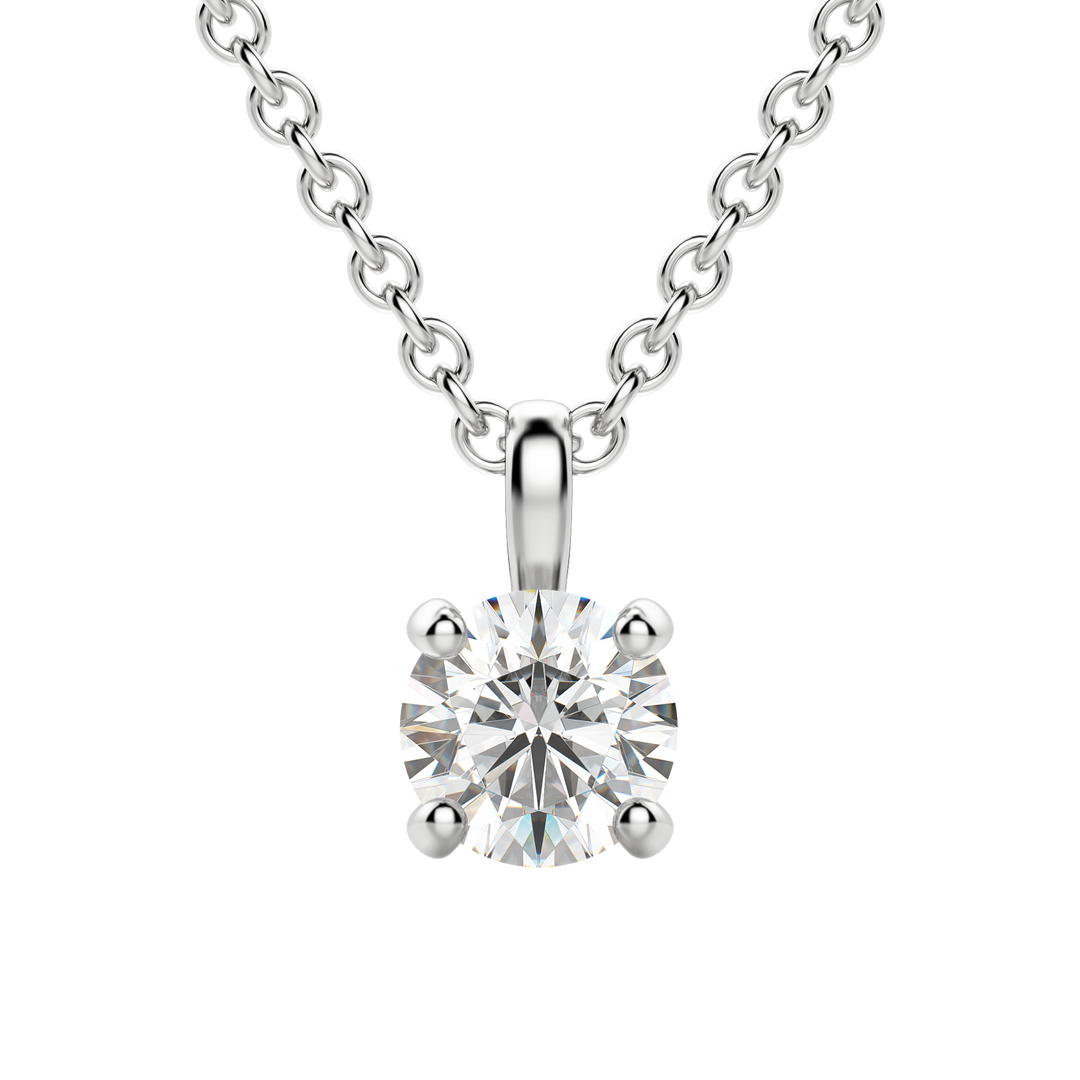 0.25CT - 1.50CT Round Solitaire F-VS Lab Grown Diamond Necklace
