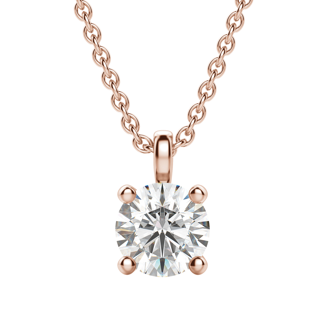 0.25CT - 1.50CT Round Solitaire F-VS Lab Grown Diamond Necklace