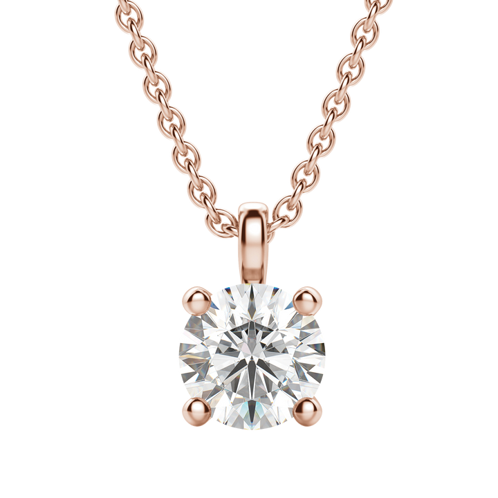 0.25CT - 1.50CT Round Solitaire F-VS Lab Grown Diamond Necklace