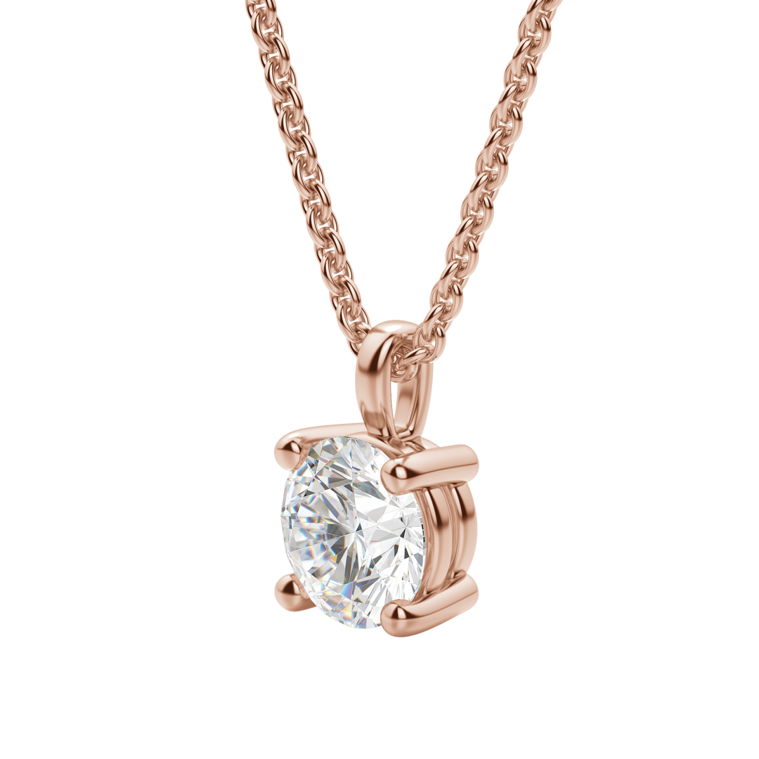 0.25CT - 1.50CT Round Solitaire F-VS Lab Grown Diamond Necklace