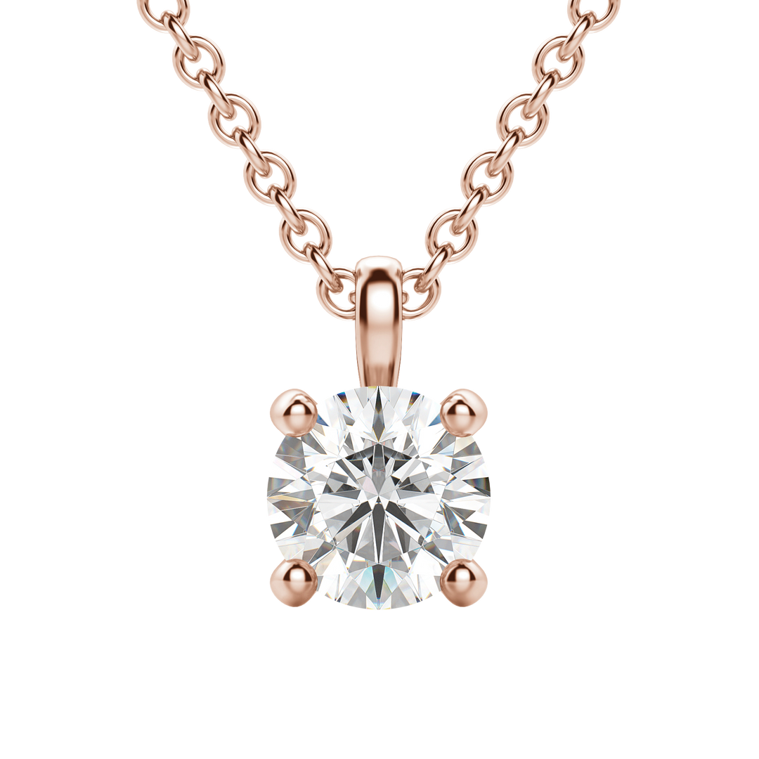 0.25CT - 1.50CT Round Solitaire F-VS Lab Grown Diamond Necklace