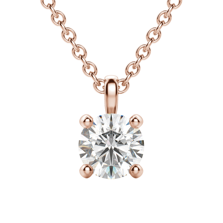 0.25CT - 1.50CT Round Solitaire F-VS Lab Grown Diamond Necklace