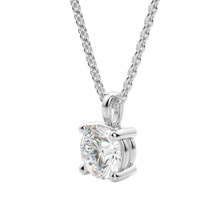 0.25CT - 1.50CT Round Solitaire F-VS Lab Grown Diamond Necklace