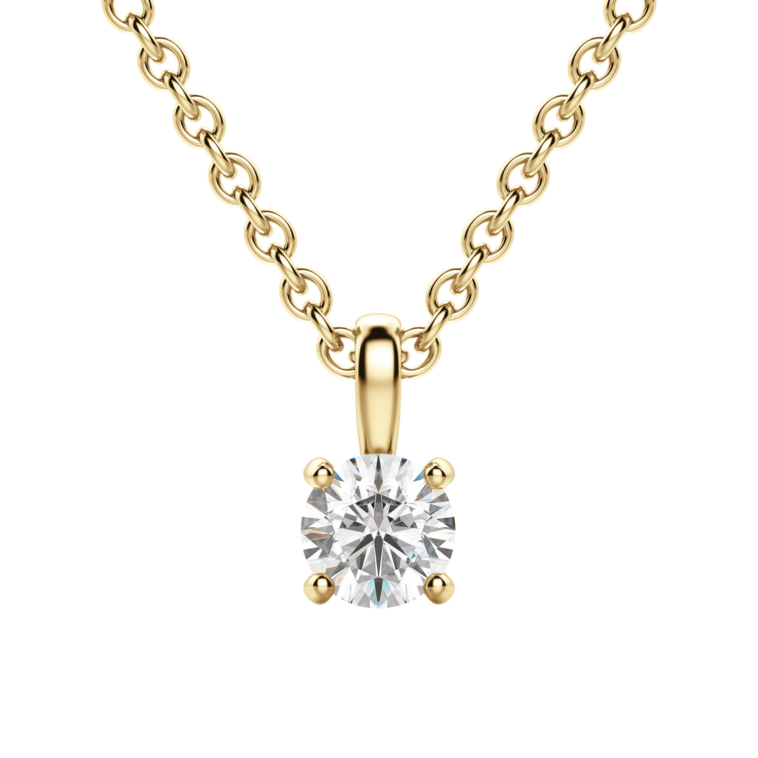0.25CT - 1.50CT Round Solitaire F-VS Lab Grown Diamond Necklace