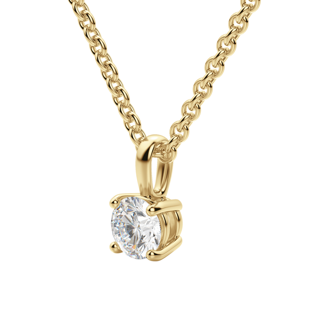 0.25CT - 1.50CT Round Solitaire F-VS Lab Grown Diamond Necklace