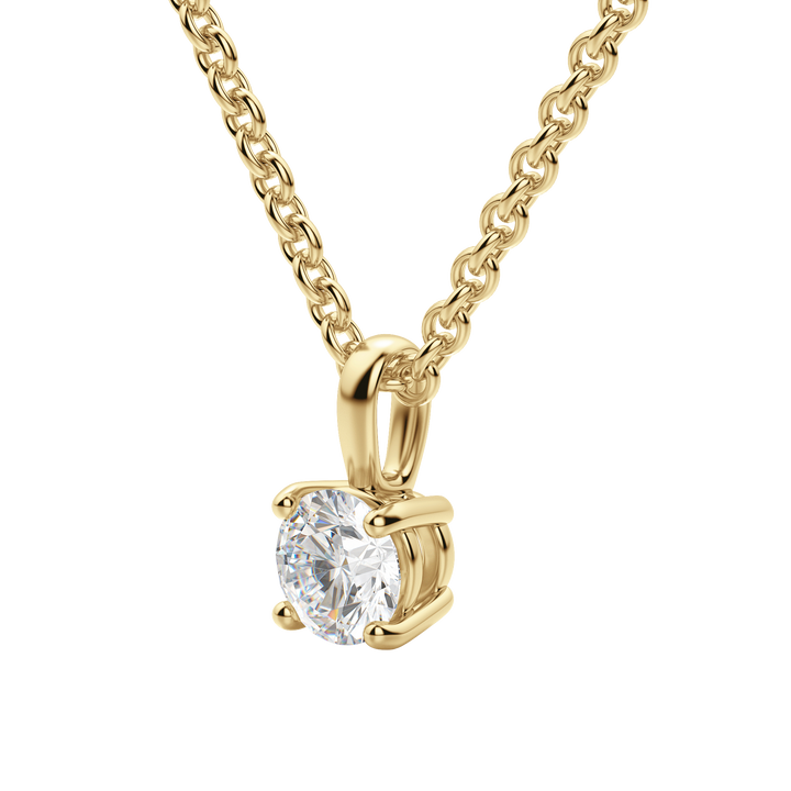 0.25CT - 1.50CT Round Solitaire F-VS Lab Grown Diamond Necklace