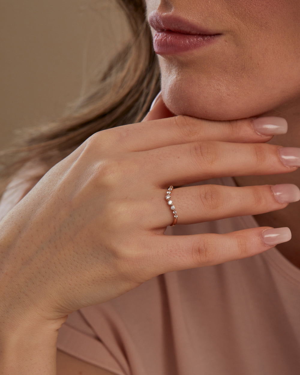 0.26ct Round EF- VVS Lab Grown Diamond Swirl Wedding Band