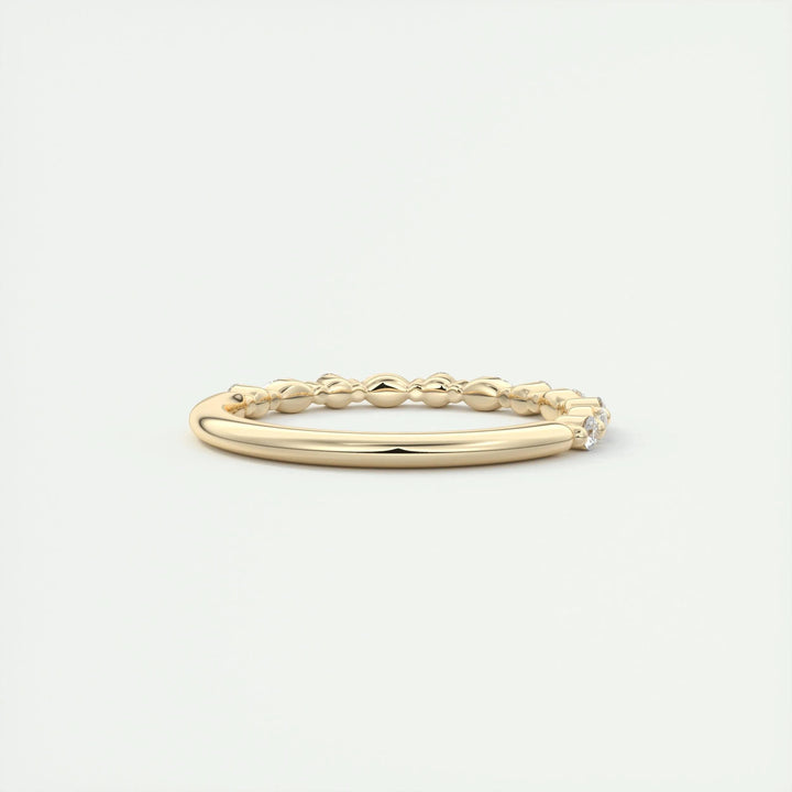 0.32ct Marquise & Round EF- VVS Lab Grown Diamond Half Eternity Wedding Band