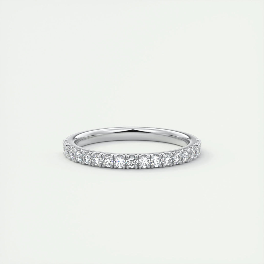 0.38ct Round EF- VVS Lab Grown Diamond Half Eternity Wedding Band