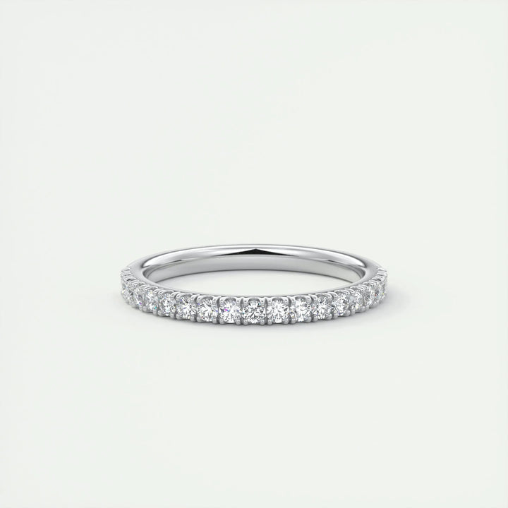 0.38ct Round EF- VVS Lab Grown Diamond Half Eternity Wedding Band