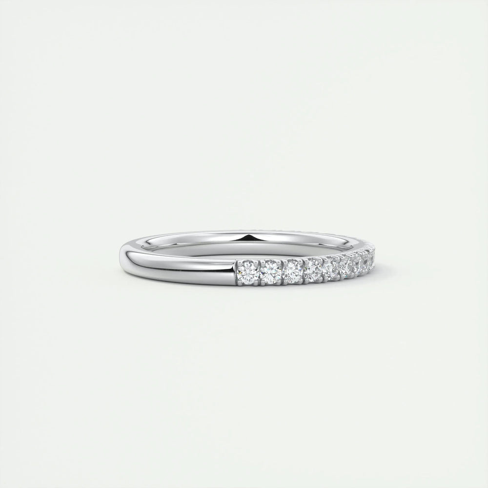 0.38ct Round EF- VVS Lab Grown Diamond Half Eternity Wedding Band