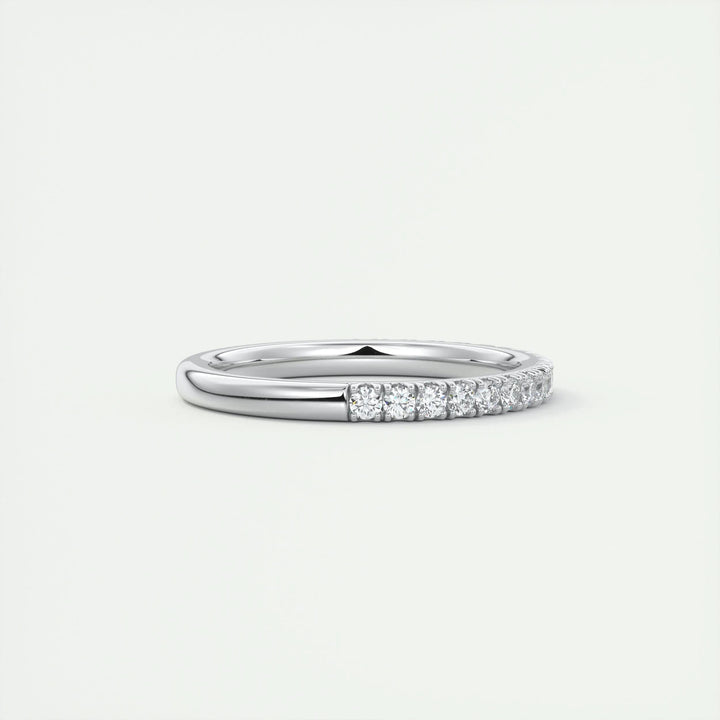 0.38ct Round EF- VVS Lab Grown Diamond Half Eternity Wedding Band