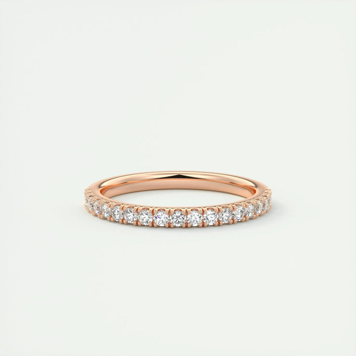 0.38ct Round EF- VVS Lab Grown Diamond Half Eternity Wedding Band