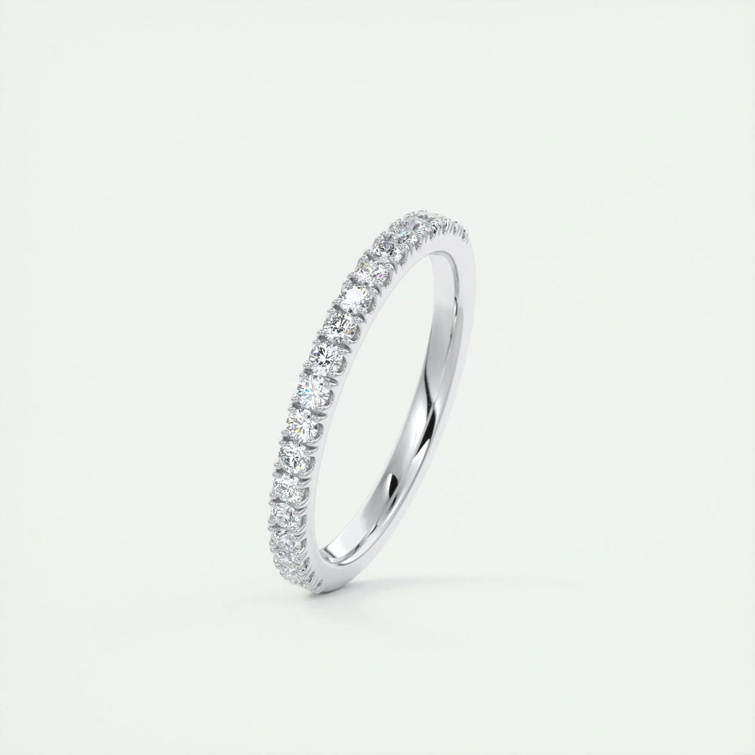 0.38ct Round EF- VVS Lab Grown Diamond Half Eternity Wedding Band
