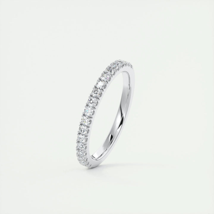 0.38ct Round EF- VVS Lab Grown Diamond Half Eternity Wedding Band