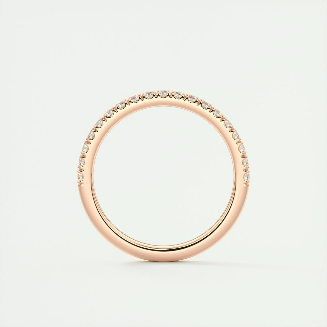 0.38ct Round EF- VVS Lab Grown Diamond Half Eternity Wedding Band