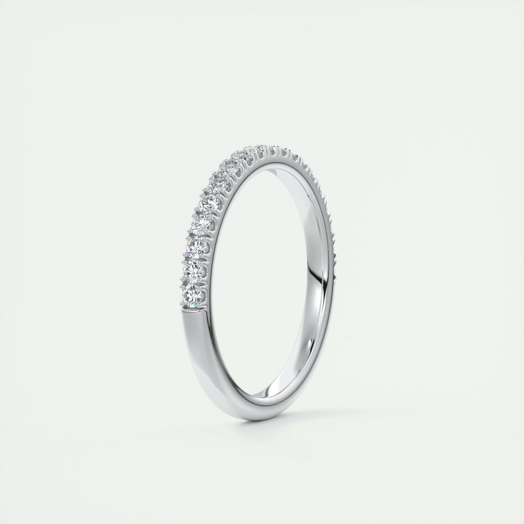 0.38ct Round EF- VVS Lab Grown Diamond Half Eternity Wedding Band