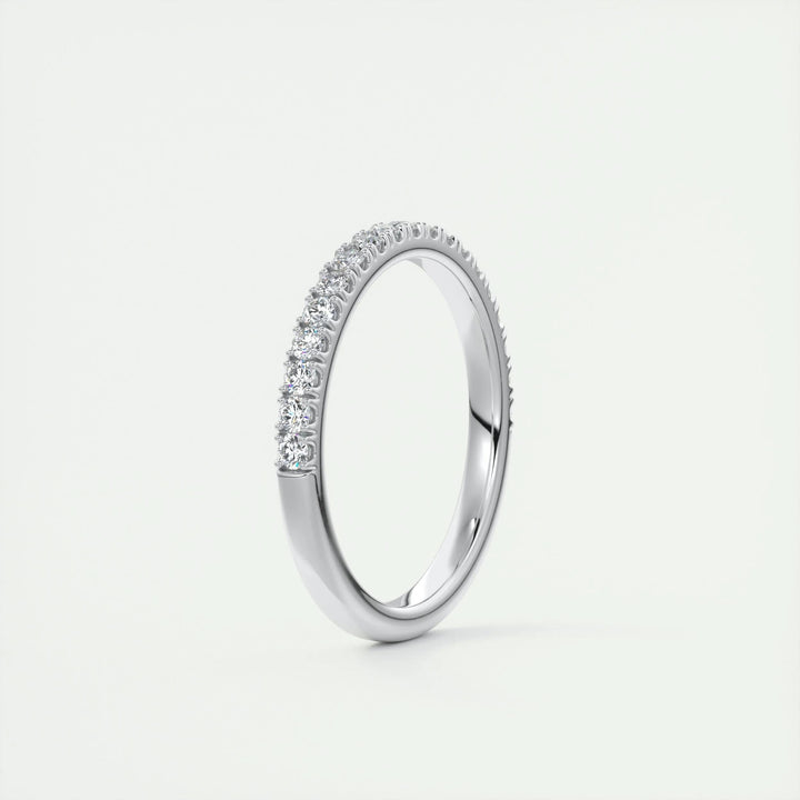 0.38ct Round EF- VVS Lab Grown Diamond Half Eternity Wedding Band