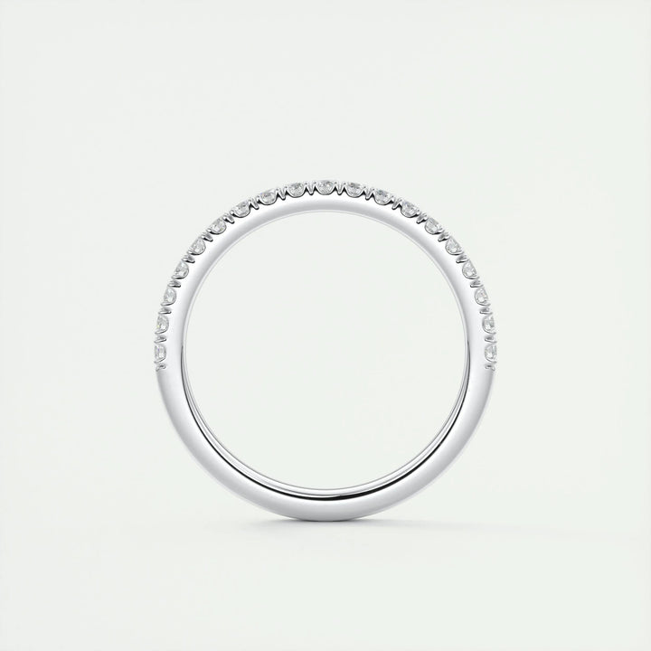 0.38ct Round EF- VVS Lab Grown Diamond Half Eternity Wedding Band