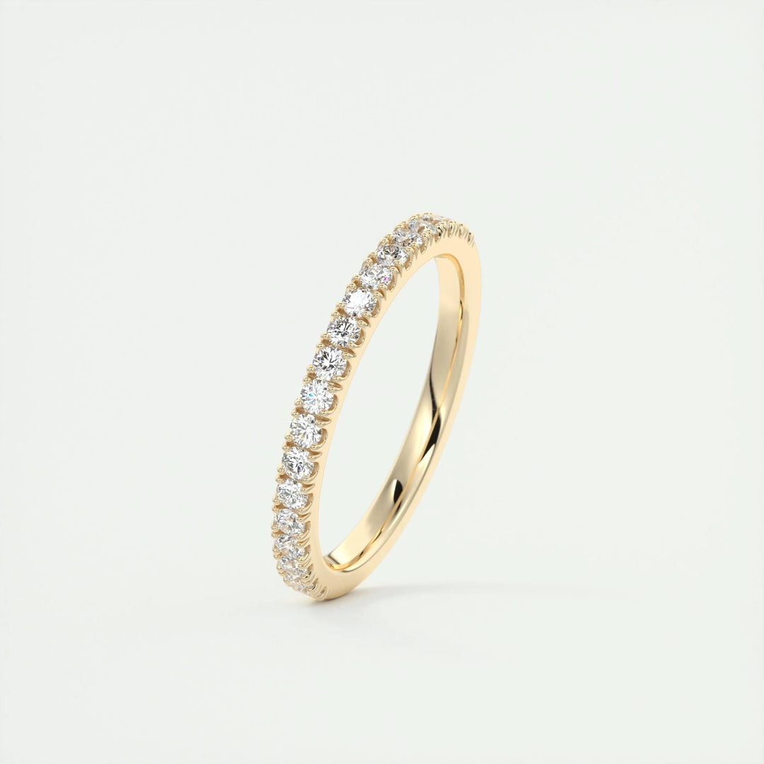 0.38ct Round EF- VVS Lab Grown Diamond Half Eternity Wedding Band