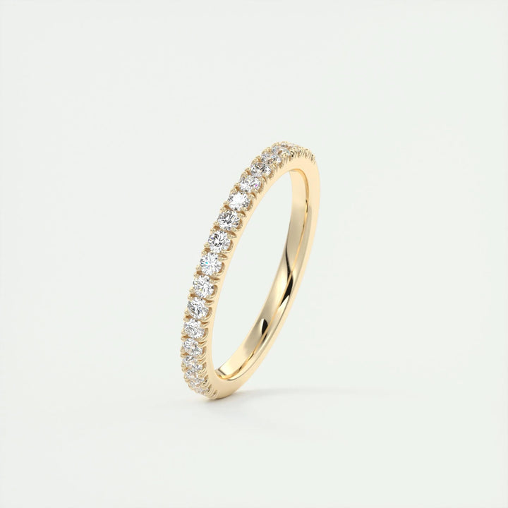 0.38ct Round EF- VVS Lab Grown Diamond Half Eternity Wedding Band