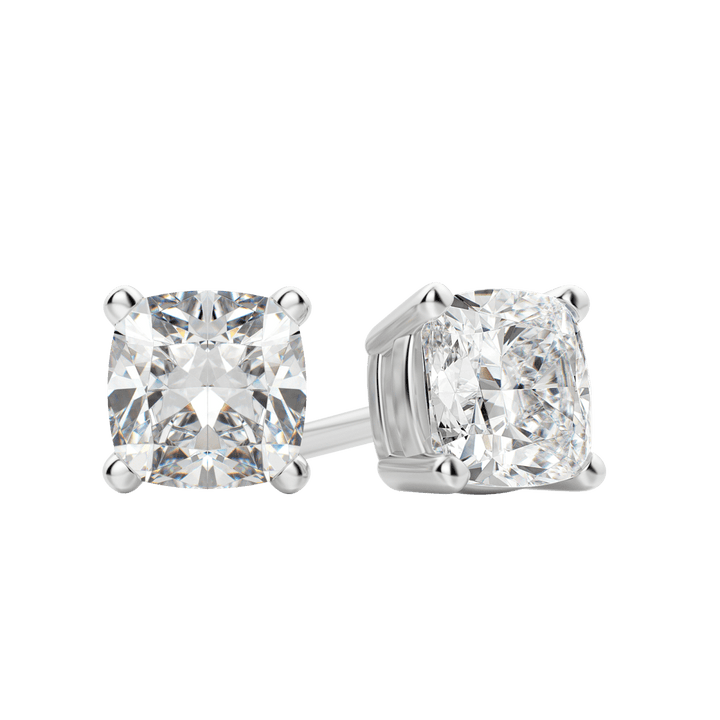 0.50CT - 2.0CT Cushion Solitaire F-VS Lab Grown Diamond Earrings