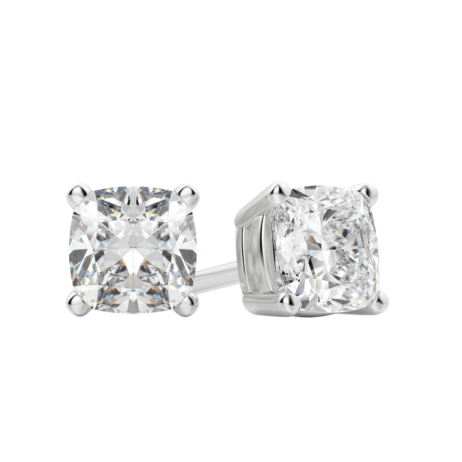 0.50CT - 2.0CT Cushion Solitaire F-VS Lab Grown Diamond Earrings