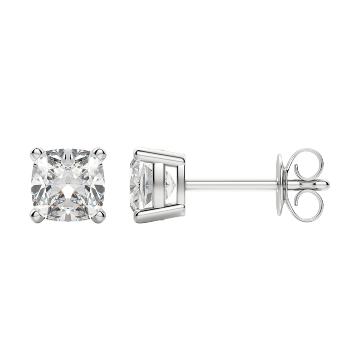 0.50CT - 2.0CT Cushion Solitaire F-VS Lab Grown Diamond Earrings