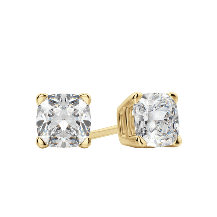 0.50CT - 2.0CT Cushion Solitaire F-VS Lab Grown Diamond Earrings