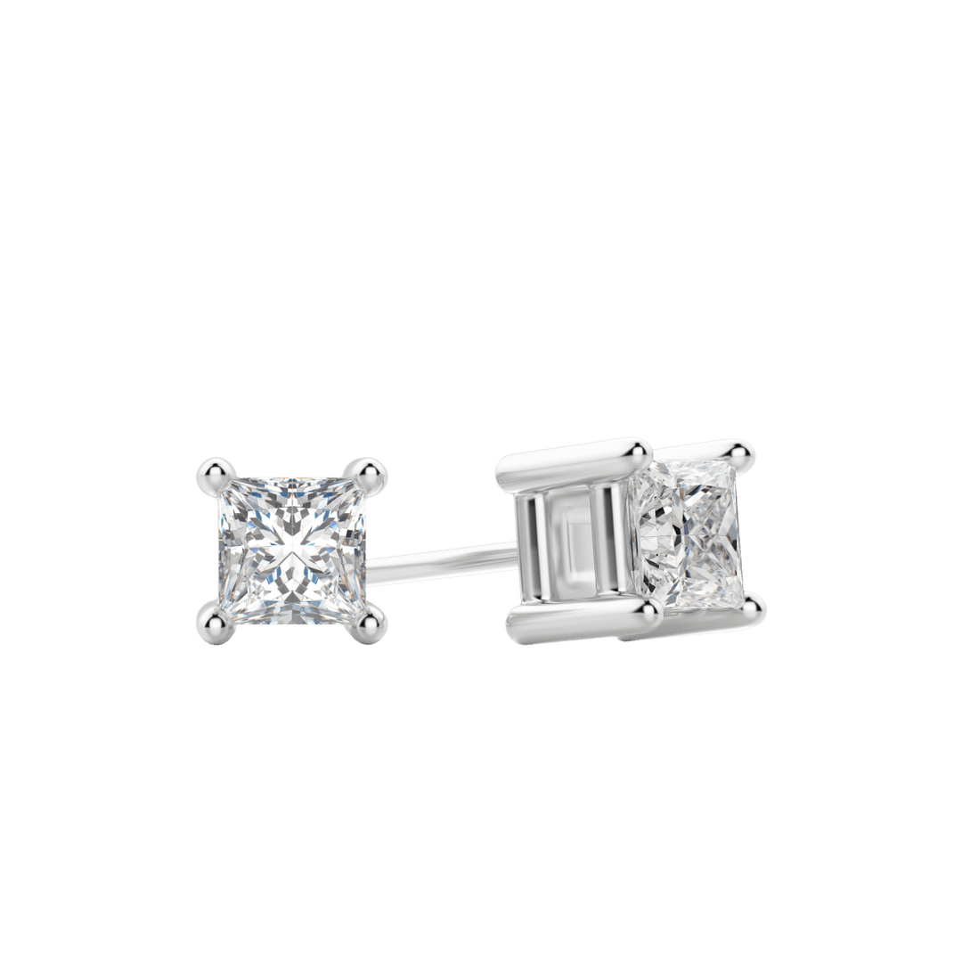 0.50CT - 2.0CT Princess Solitaire F-VS Lab Grown Diamond Earrings