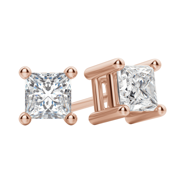 0.50CT - 2.0CT Princess Solitaire F-VS Lab Grown Diamond Earrings