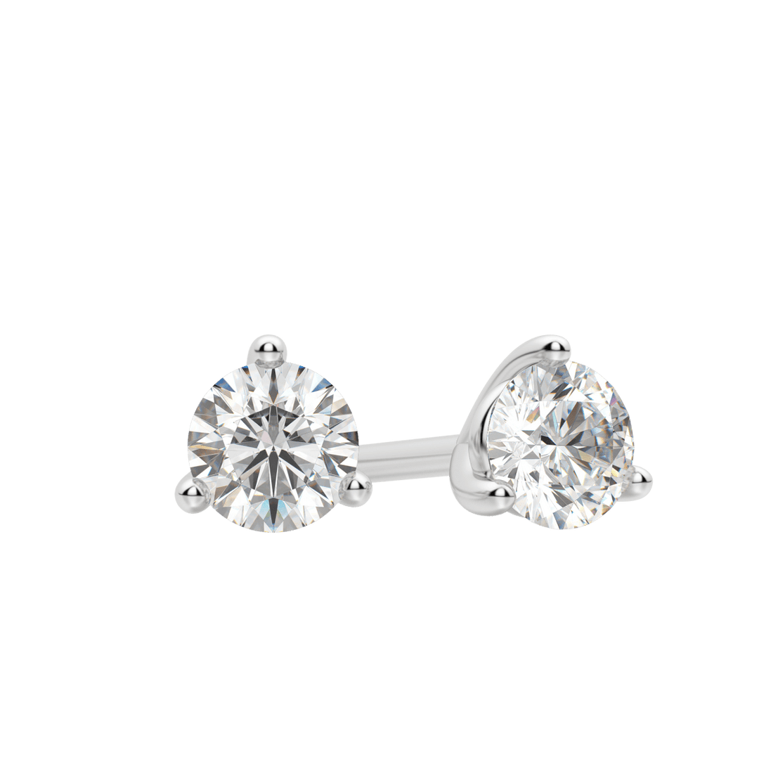 0.50CT - 4.0CT Round Solitaire F-VS Lab Grown Diamond Earrings