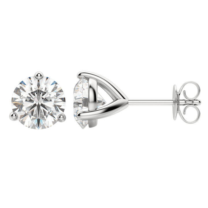 0.50CT - 4.0CT Round Solitaire F-VS Lab Grown Diamond Earrings