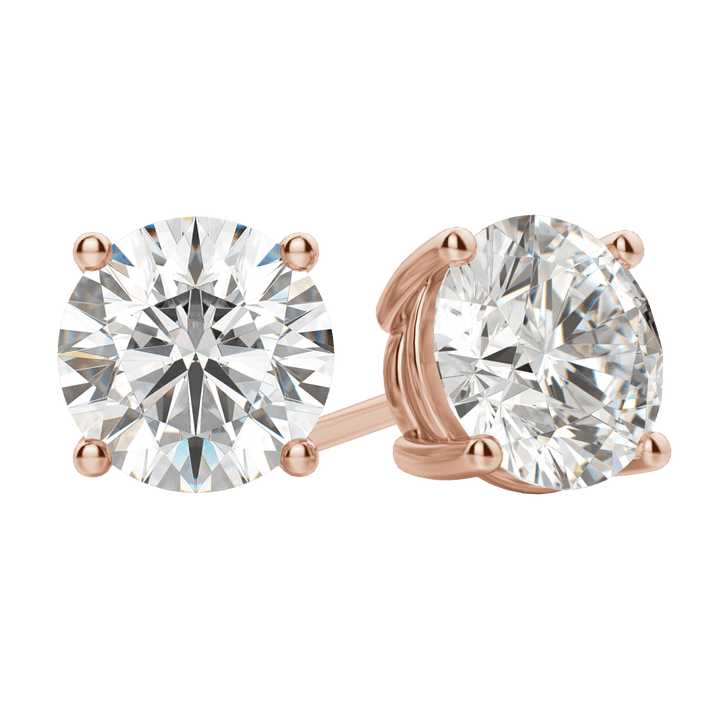 0.50CT - 4.0CT Round Solitaire F-VS Lab Grown Diamond Earrings