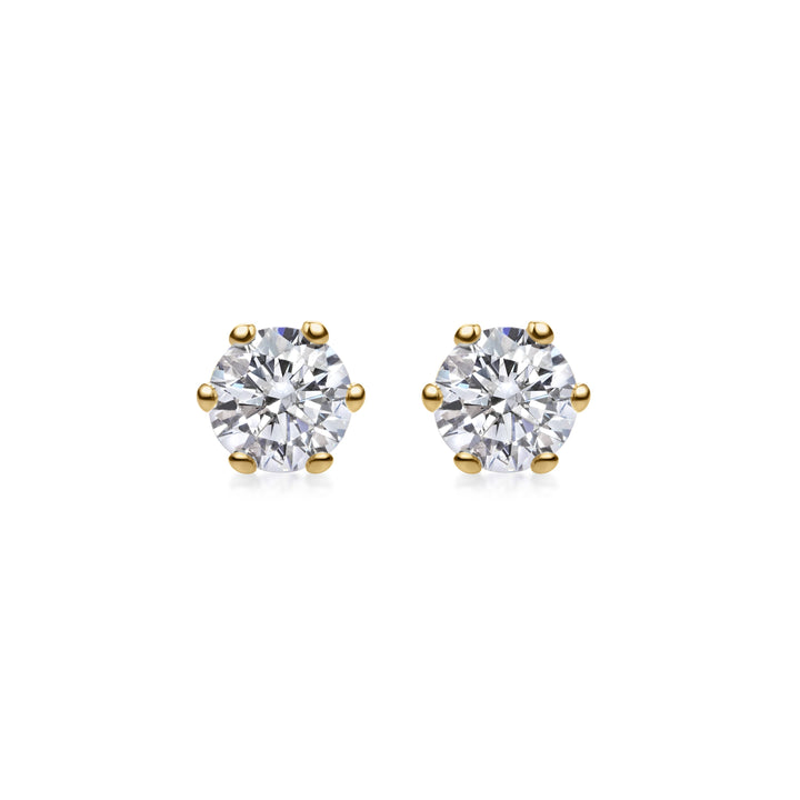 0.5CT Round Solitaire G-VVS Lab Grown Diamond Earrings