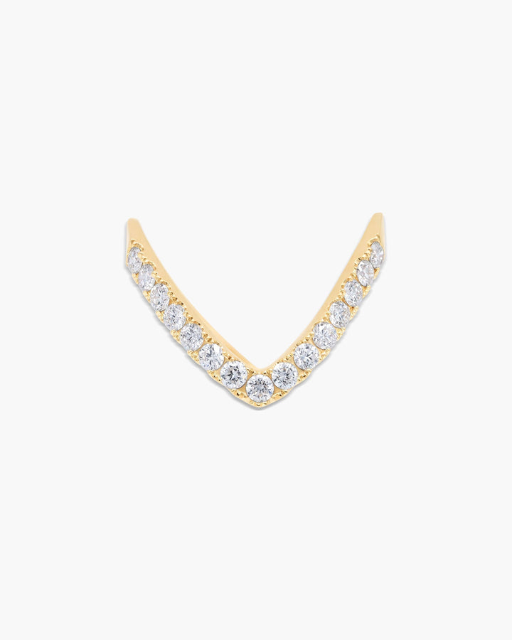 0.5ct Round EF- VVS Lab Grown Diamond V-Shaped Wedding Band