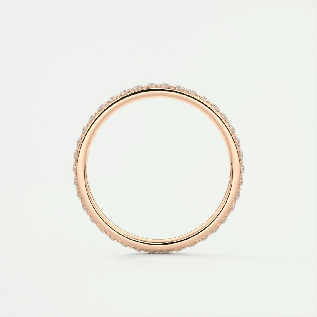 0.74CT Round EF- VVS Lab Grown Diamond Full Eternity Wedding Band