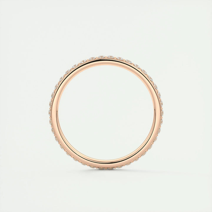 0.74CT Round EF- VVS Lab Grown Diamond Full Eternity Wedding Band