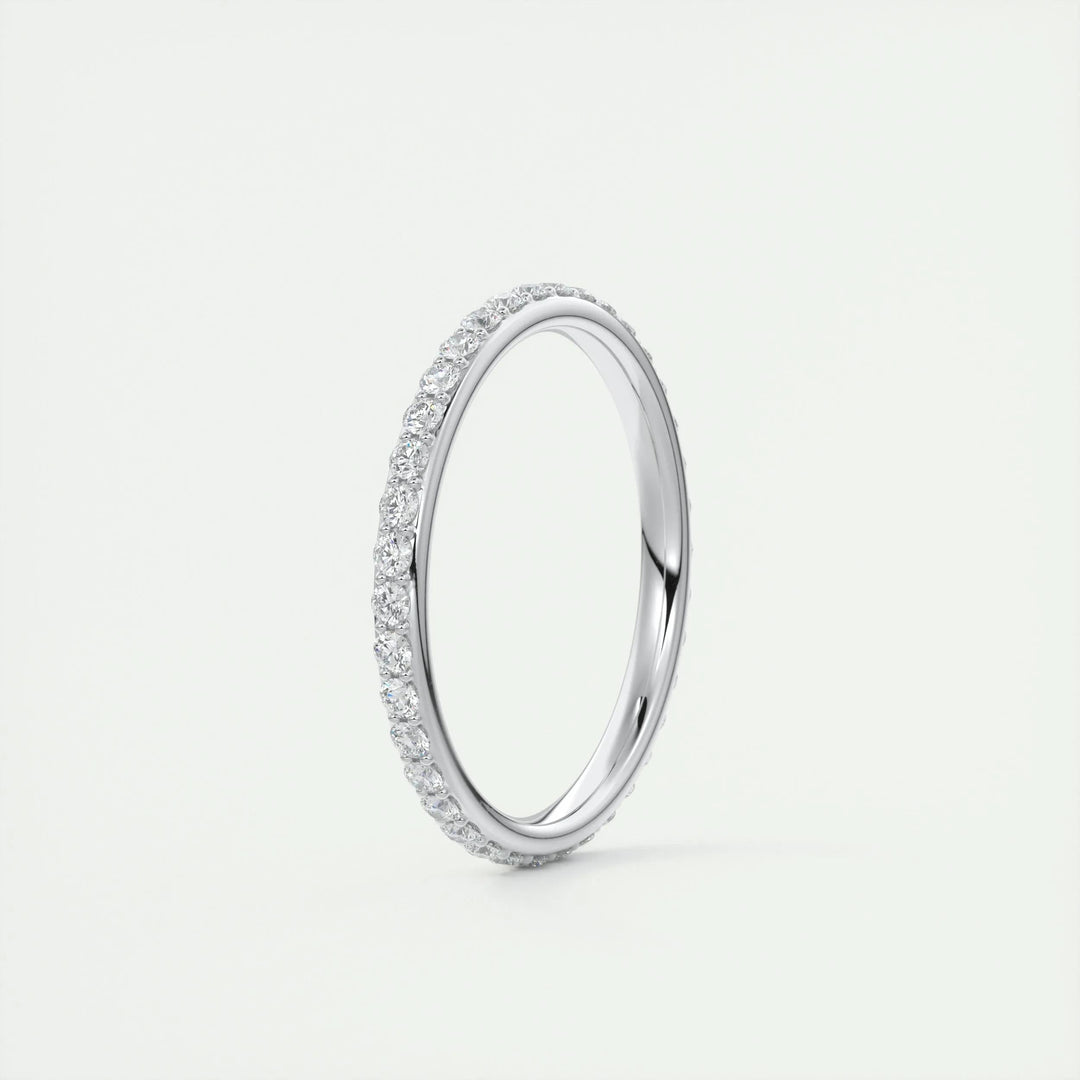 0.74CT Round EF- VVS Lab Grown Diamond Full Eternity Wedding Band