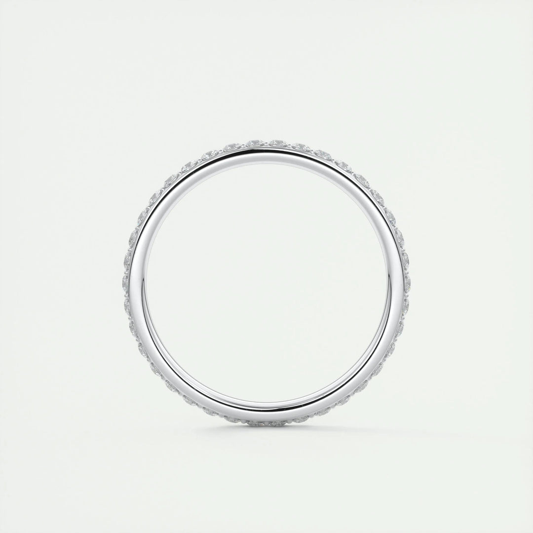 0.74CT Round EF- VVS Lab Grown Diamond Full Eternity Wedding Band