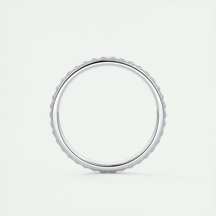 0.74CT Round EF- VVS Lab Grown Diamond Full Eternity Wedding Band